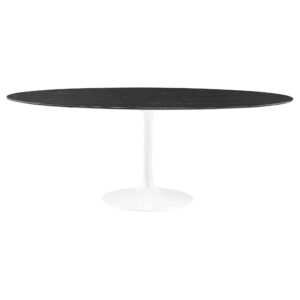 Lippa 78" Oval Faux Marble Dining Table by Modway