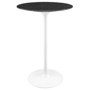 Lippa 28" Round Faux Marble Bar Table by Modway