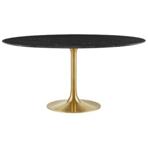 Lippa 60" Round Faux Marble Dining Table by Modway