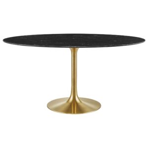Lippa 60" Oval Faux Marble Dining Table by Modway