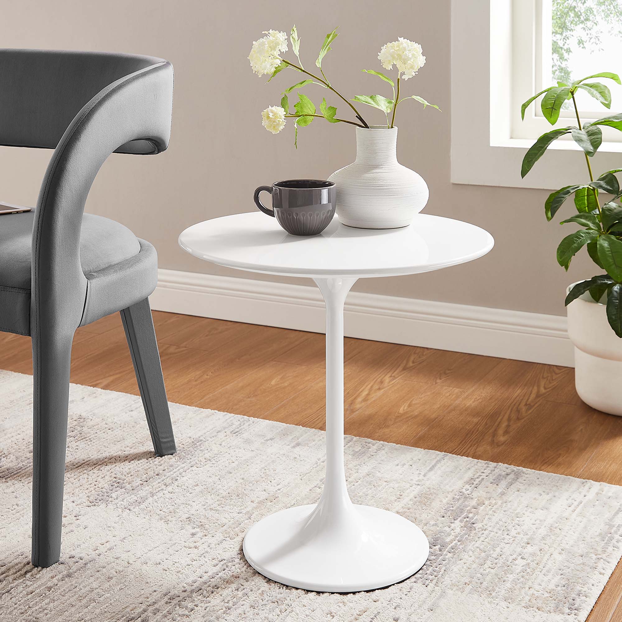 Lippa 20" Round Wood Side Table by Modway - Image 6