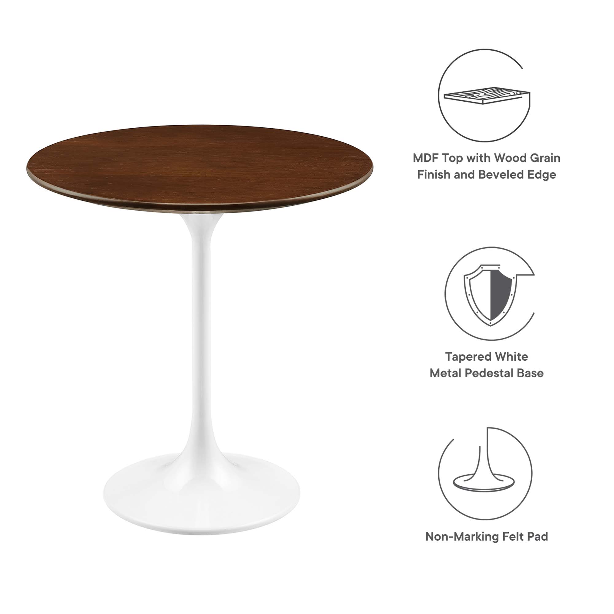 Lippa 20" Round Wood Side Table by Modway - Image 3