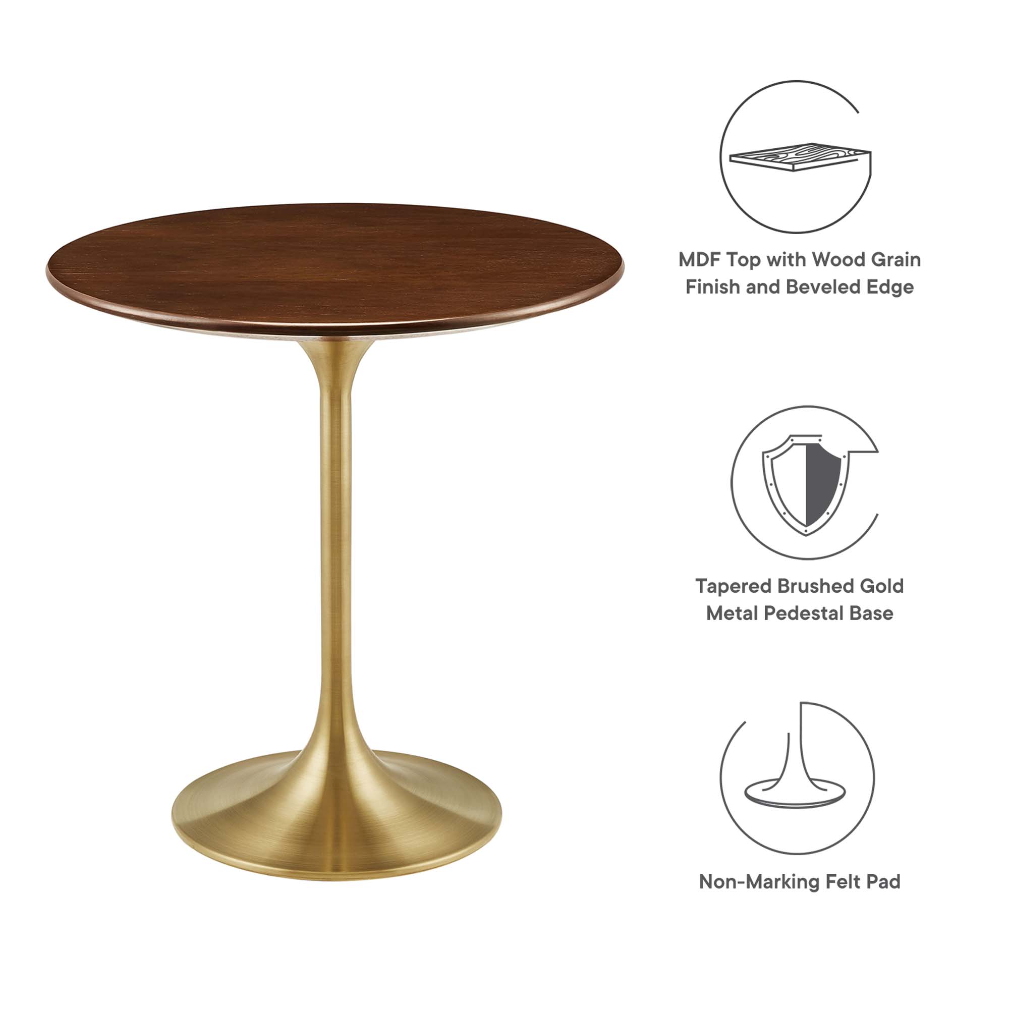 Lippa 20" Round Wood Side Table by Modway - Image 2
