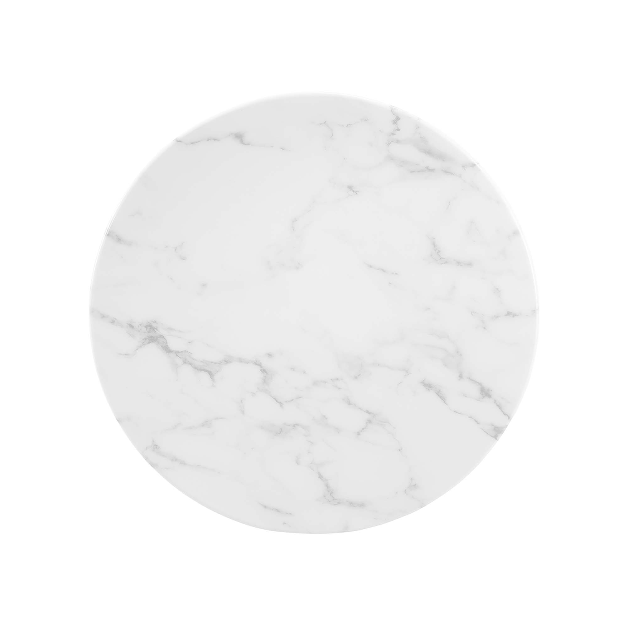 Lippa 20" Round Faux Marble Side Table by Modway - Image 4