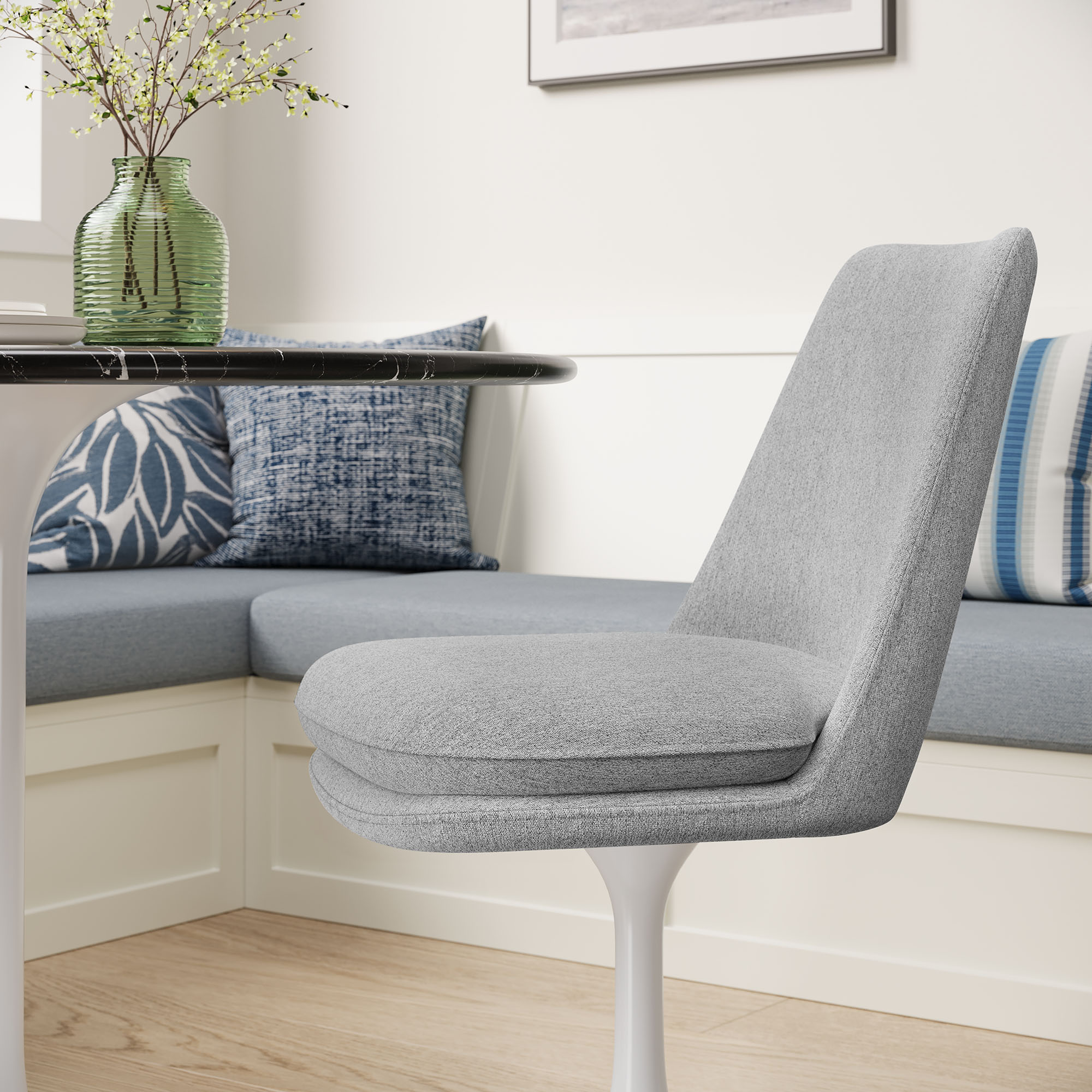 Lippa Swivel Dining Upholstered Side Chair by Modway - Image 9
