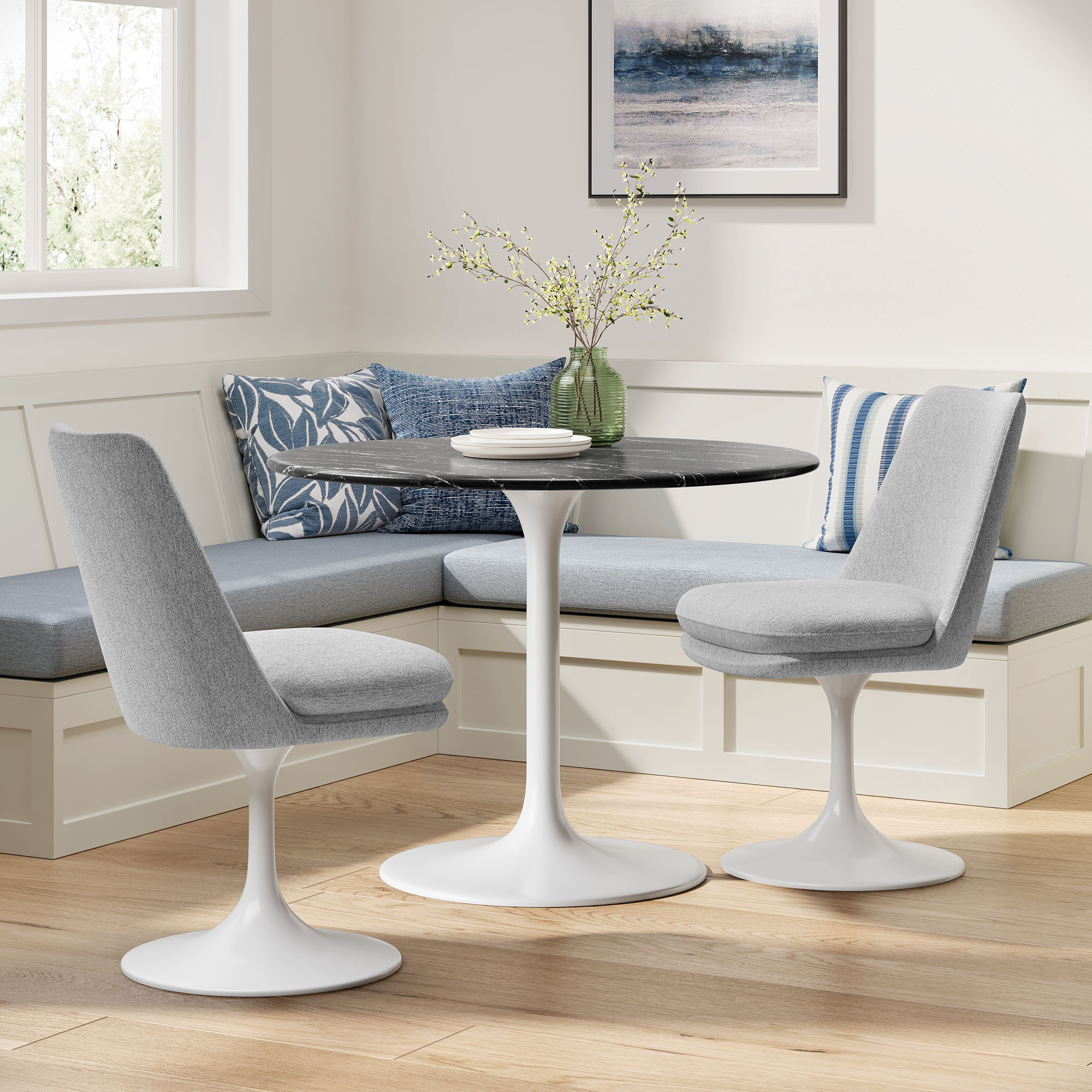 Lippa Swivel Dining Upholstered Side Chair by Modway - Image 10