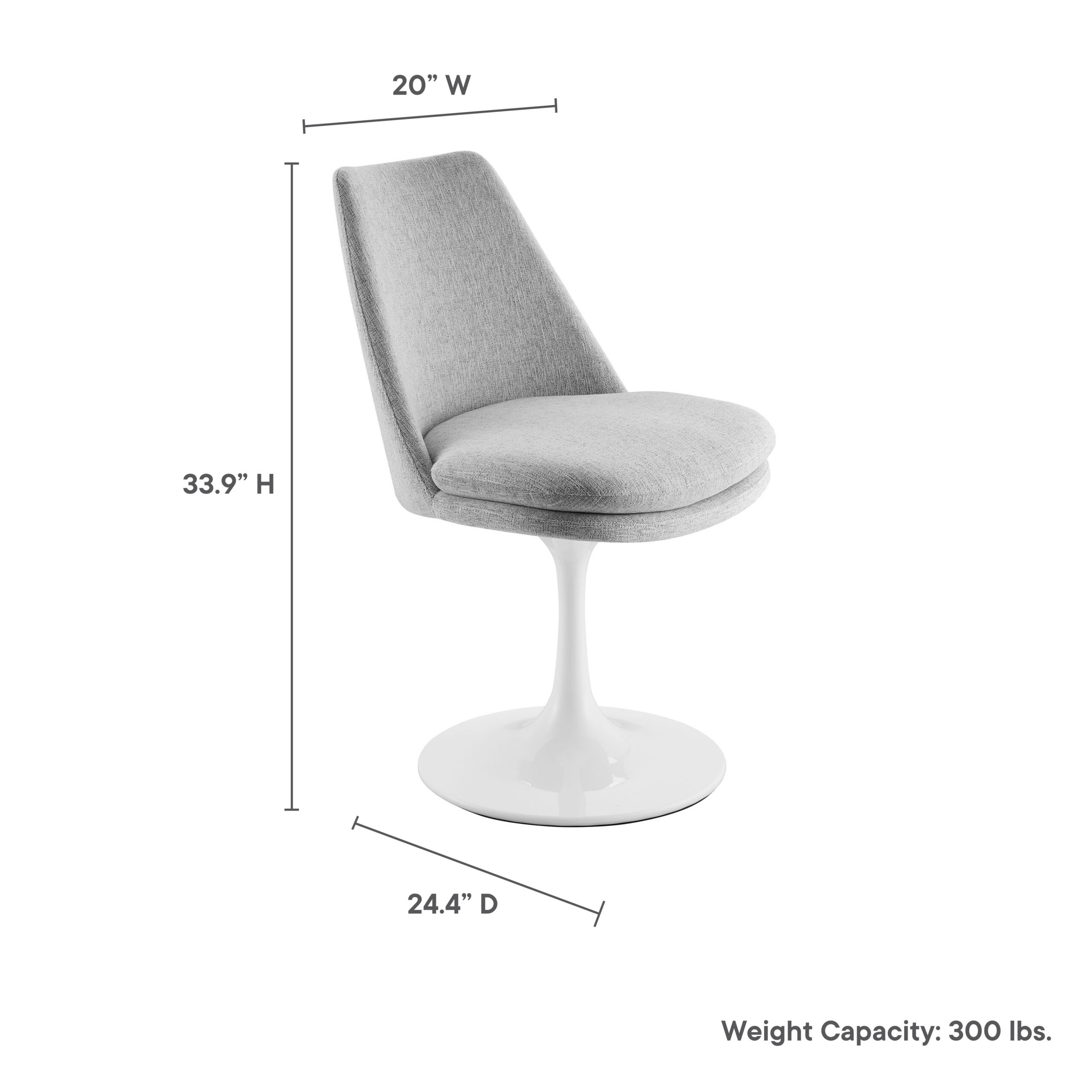 Lippa Swivel Dining Upholstered Side Chair by Modway - Image 3