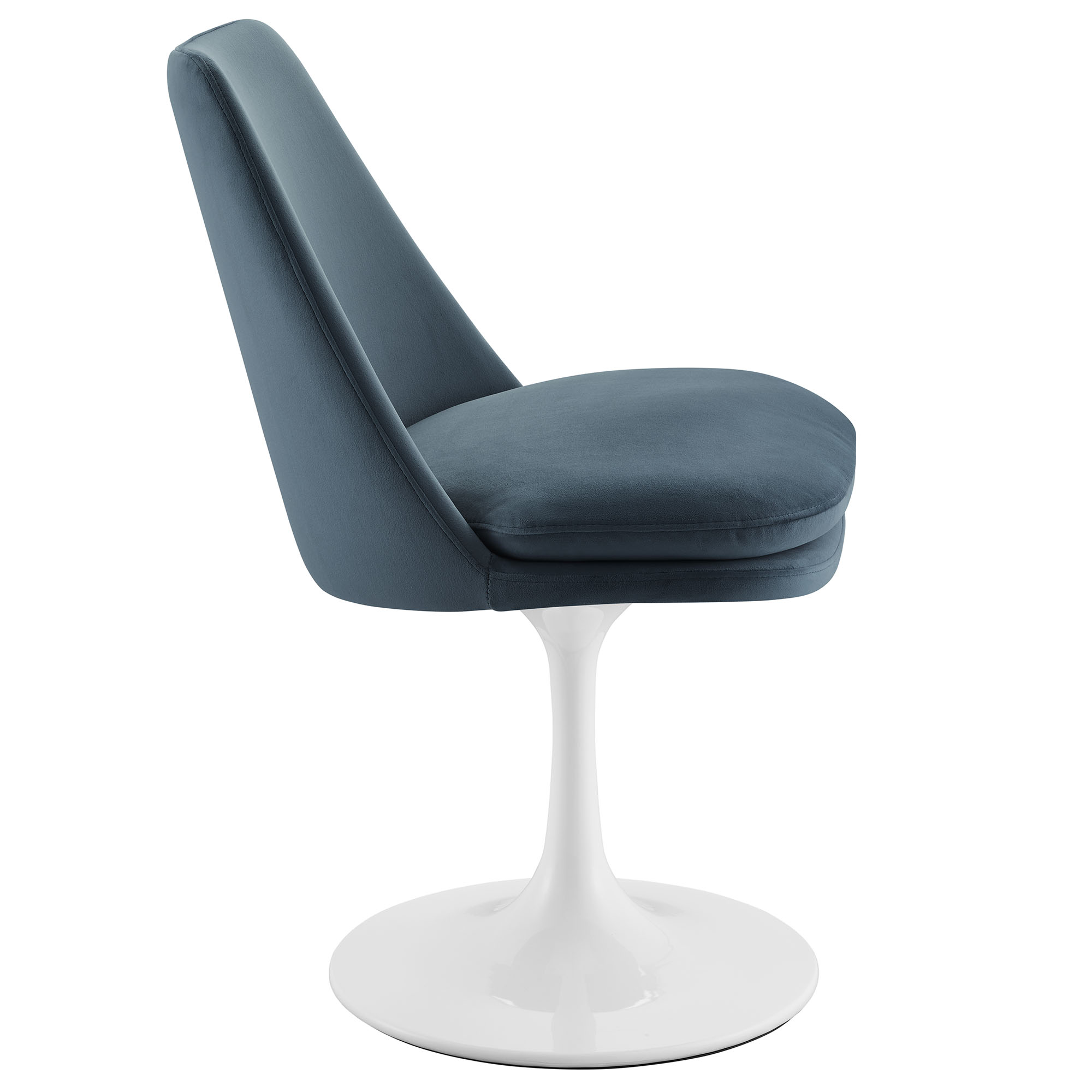 Lippa Swivel Dining Performance Velvet Side Chair by Modway - Image 4