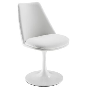 Lippa Swivel Dining Vegan Leather Side Chair by Modway