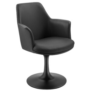 Lippa Swivel Dining Vegan Leather Armchair by Modway