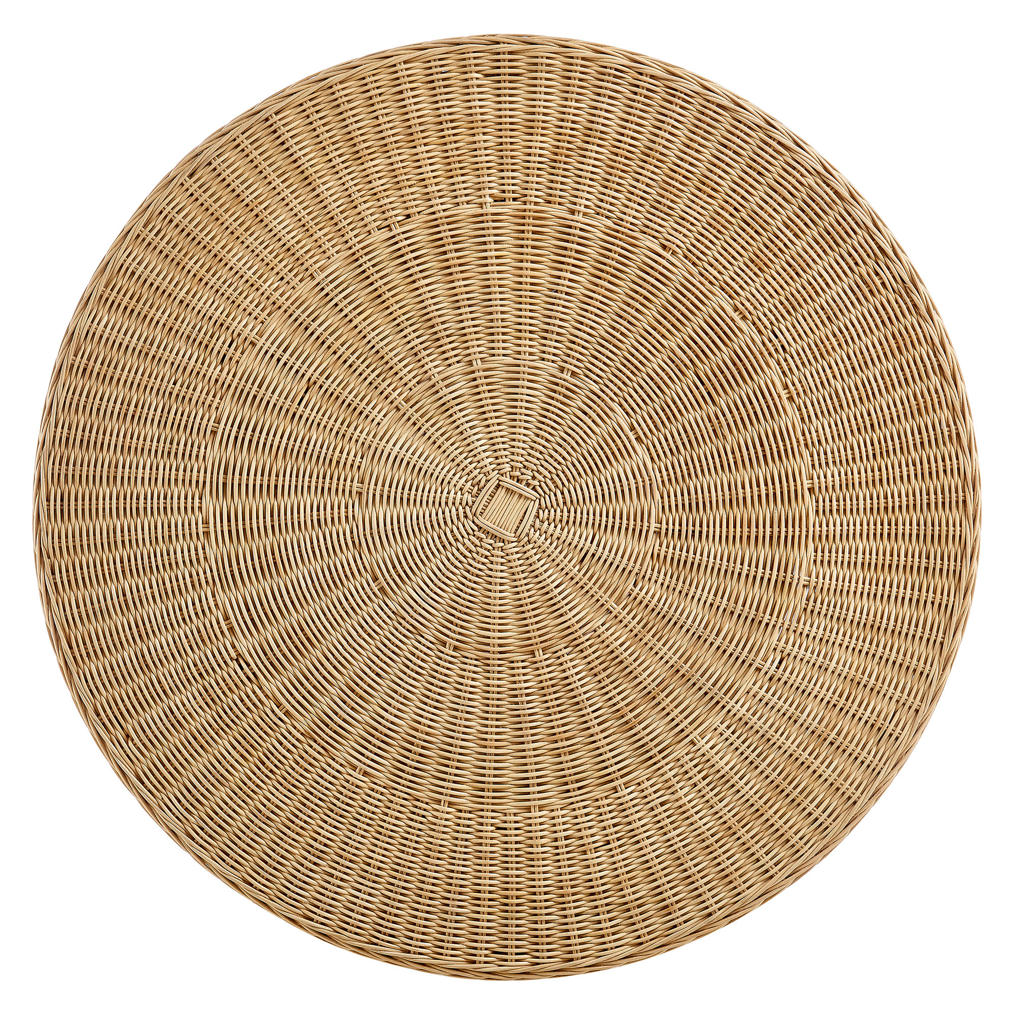 Ainsley 32 Inch Round Natural Rattan Coffee Table by Modway - Image 5