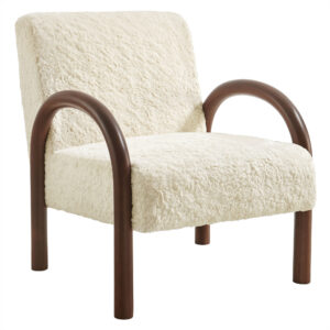 Lunet Faux Shearling Accent Armchair by Modway