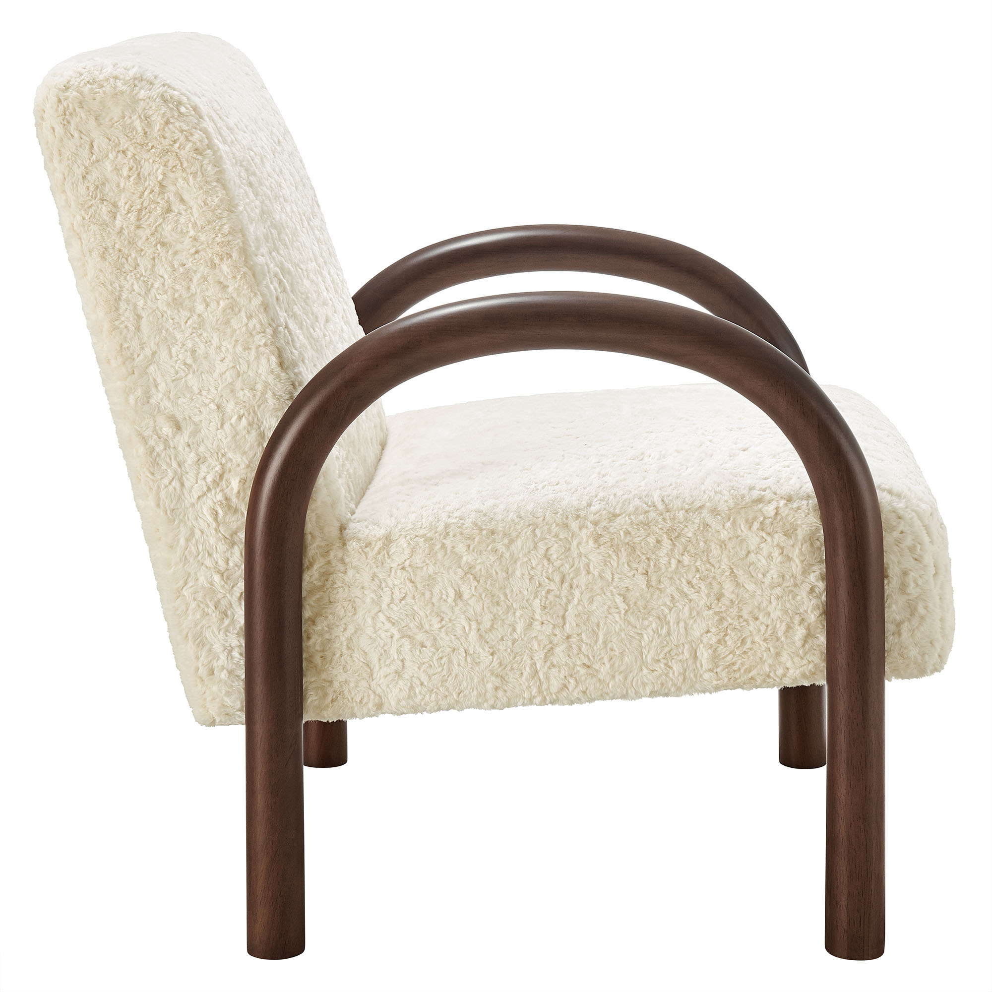 Lunet Faux Shearling Accent Armchair by Modway