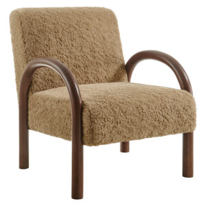 Lunet Faux Shearling Accent Armchair by Modway