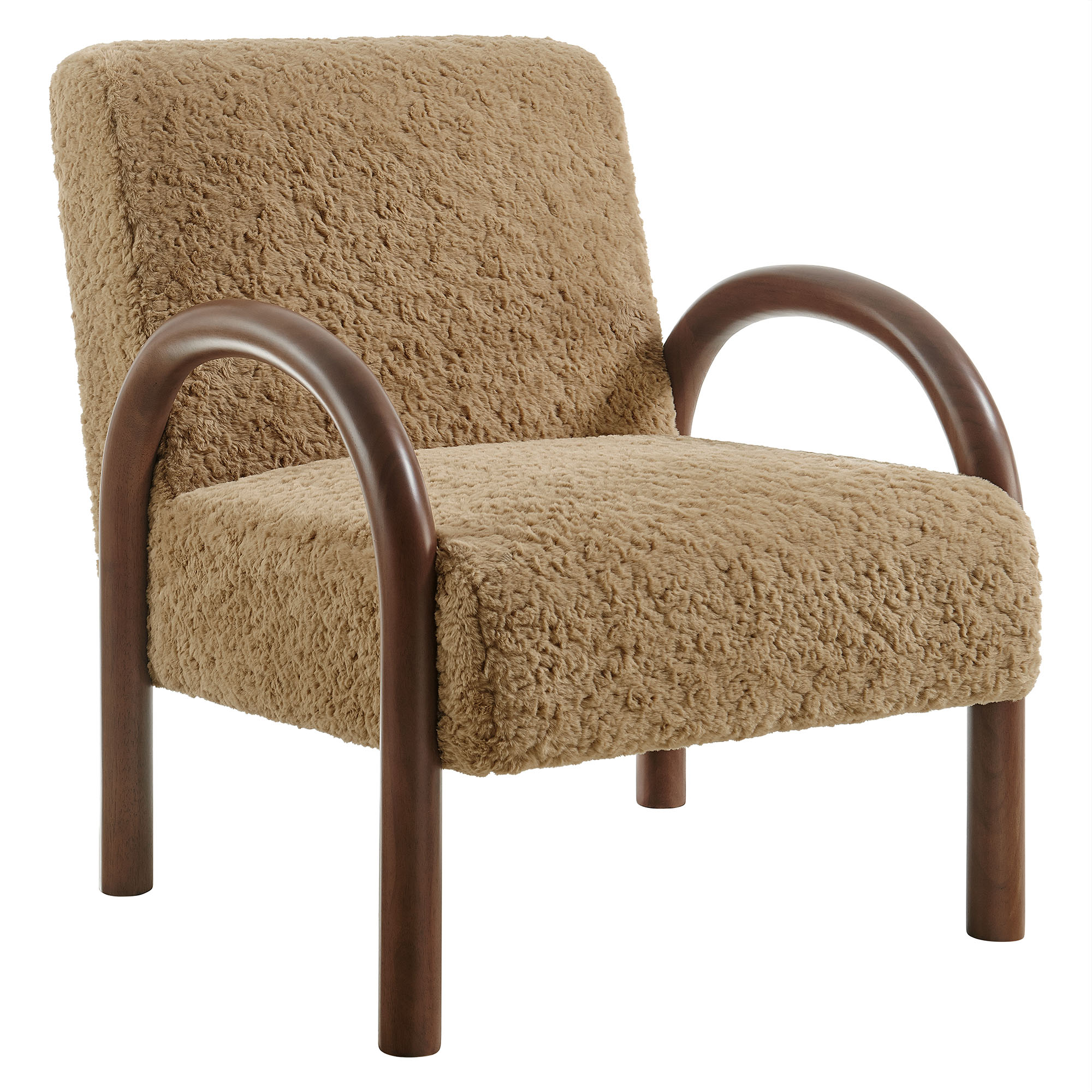 Lunet Faux Shearling Accent Armchair by Modway