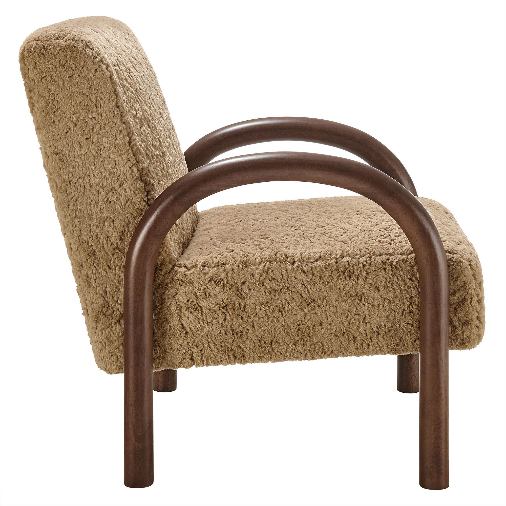 Lunet Faux Shearling Accent Armchair by Modway