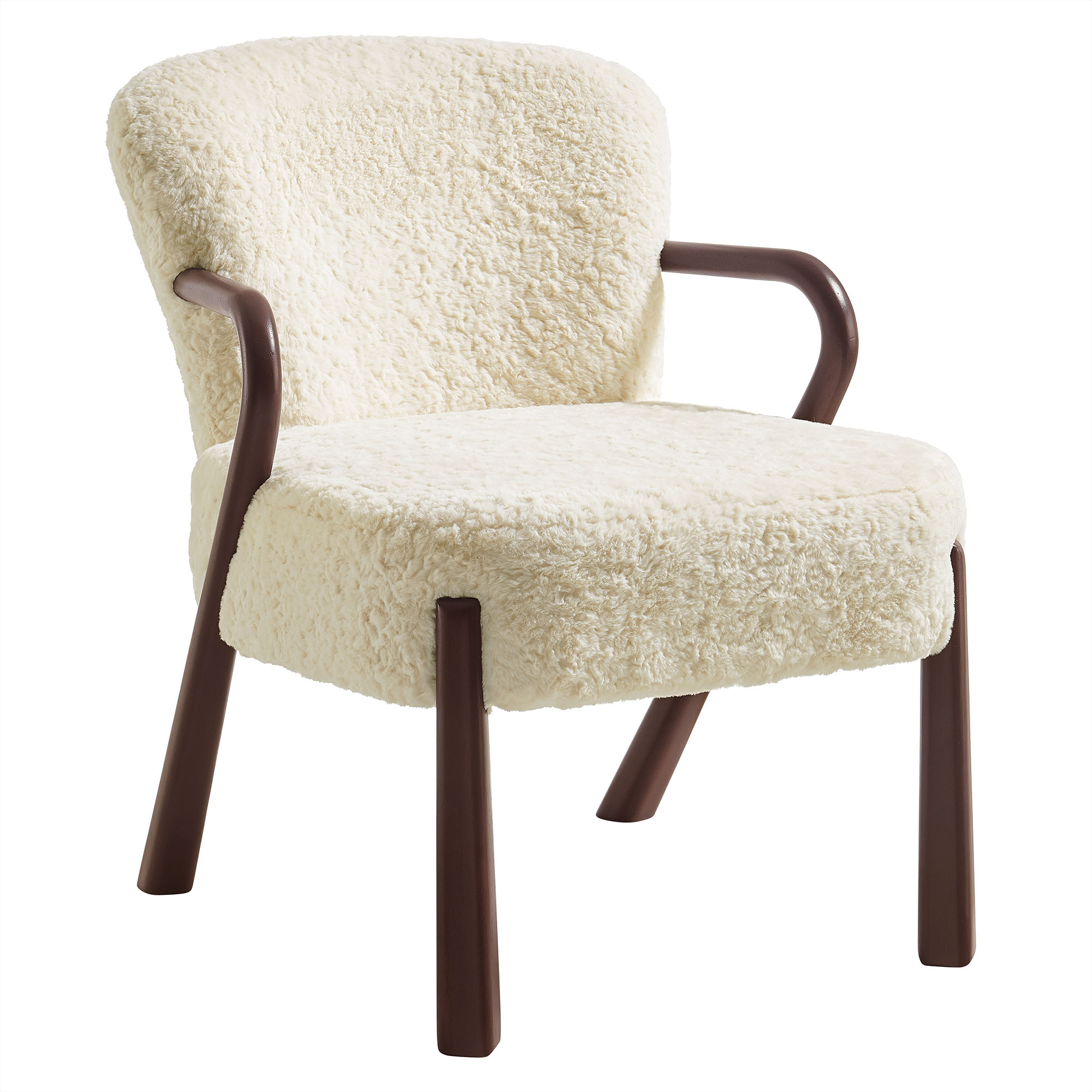 Arden Faux Shearling Accent Armchair by Modway