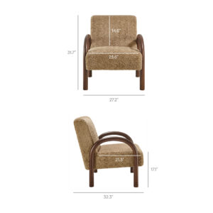 Lunet Faux Shearling Accent Armchair by Modway