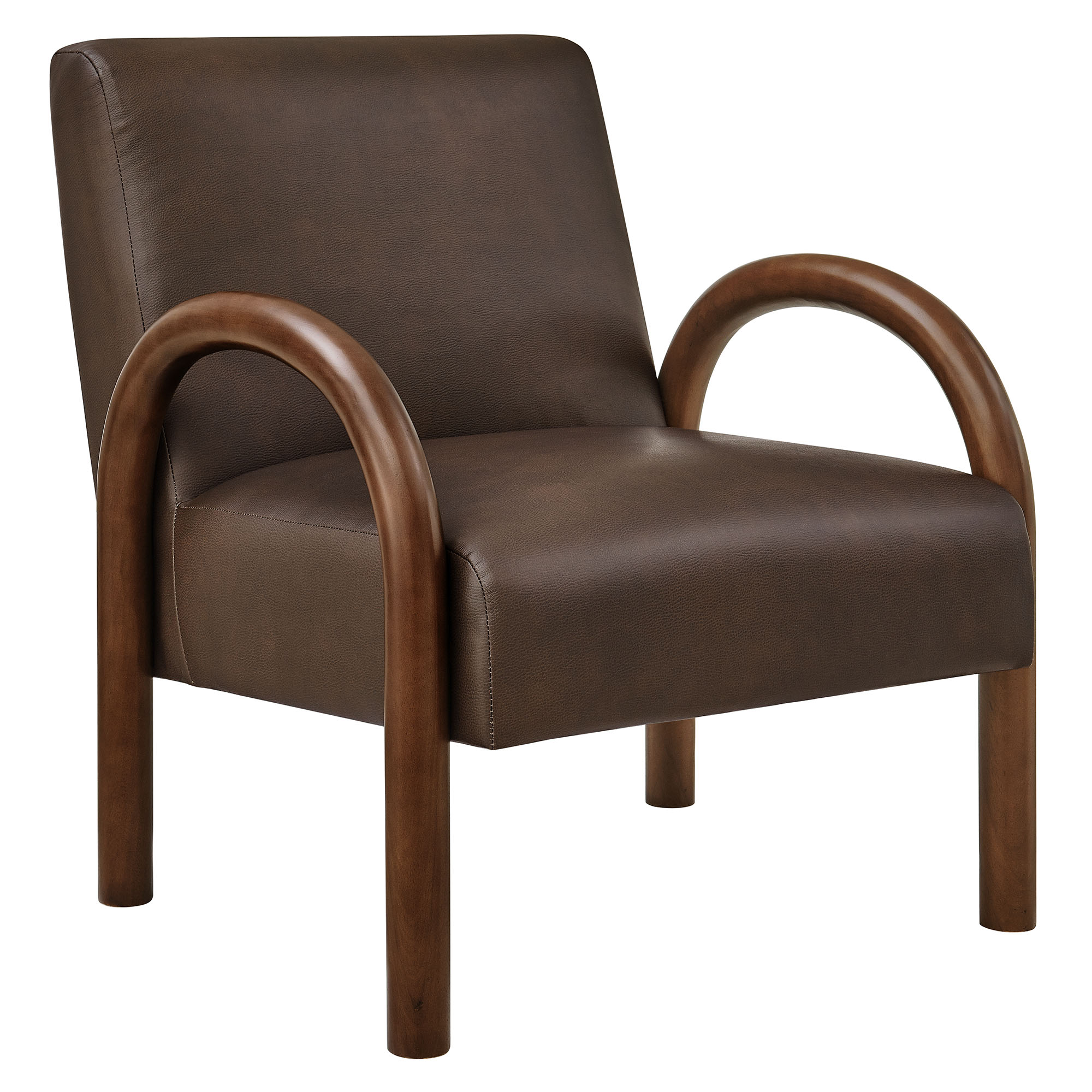 Lunet Faux Leather Upholstered Accent Chair by Modway
