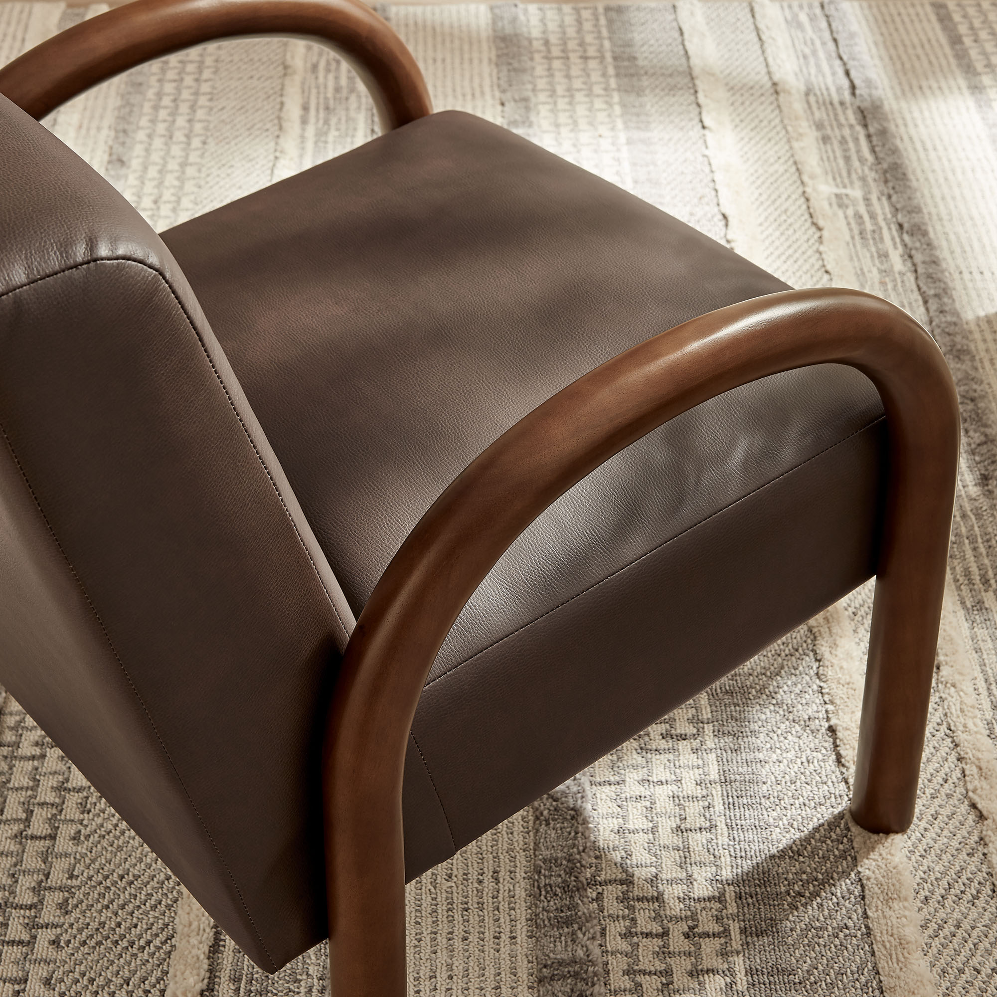 Lunet Faux Leather Upholstered Accent Chair by Modway