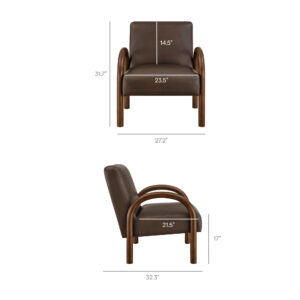 Lunet Faux Leather Upholstered Accent Chair by Modway