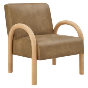 Lunet Faux Leather Upholstered Accent Chair by Modway