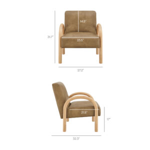 Lunet Faux Leather Upholstered Accent Chair by Modway