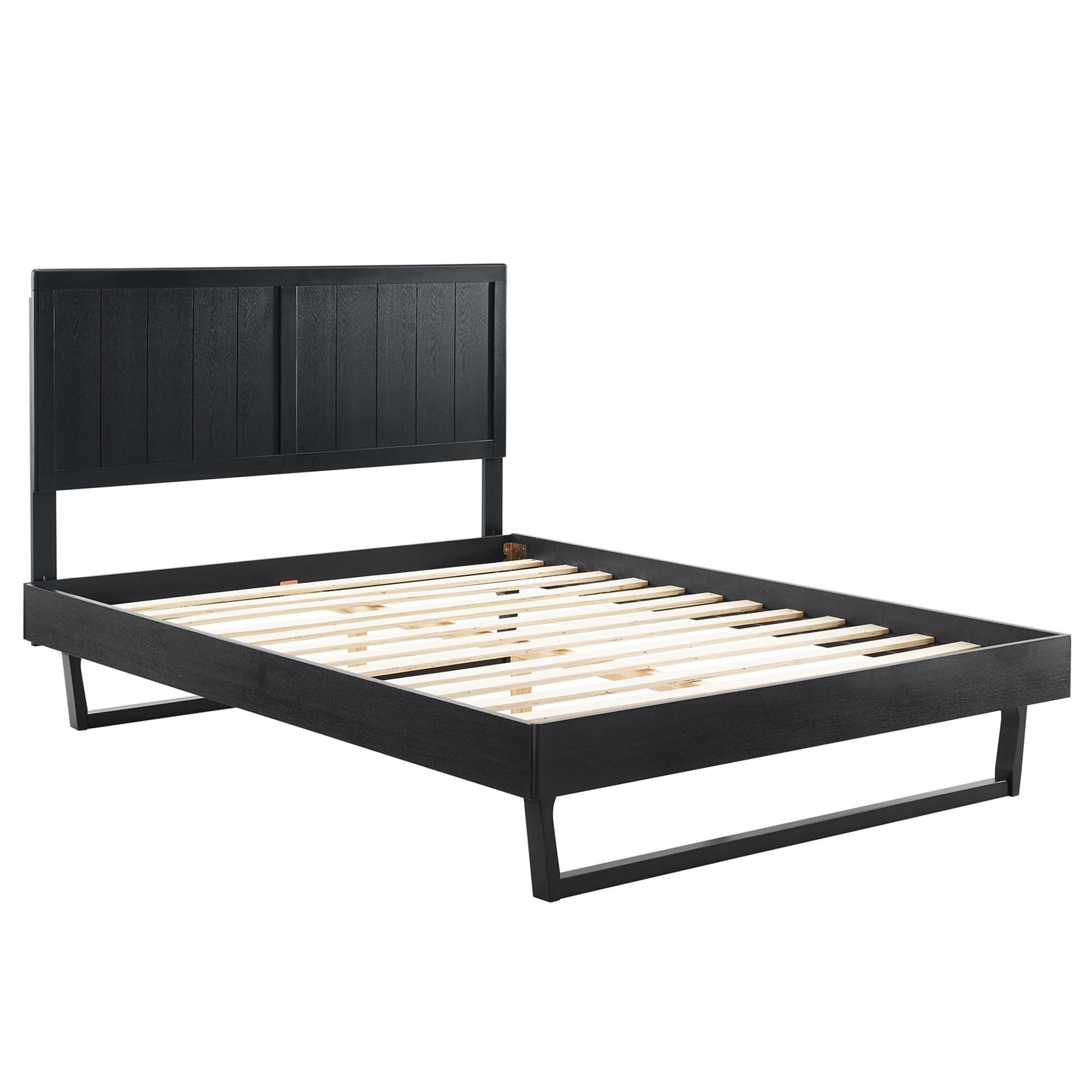 Alana Wood Full Platform Bed With Angular Frame by Modway - Image 4