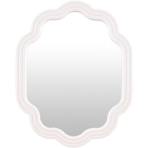 White Aysun Accent Mirror by Livabliss