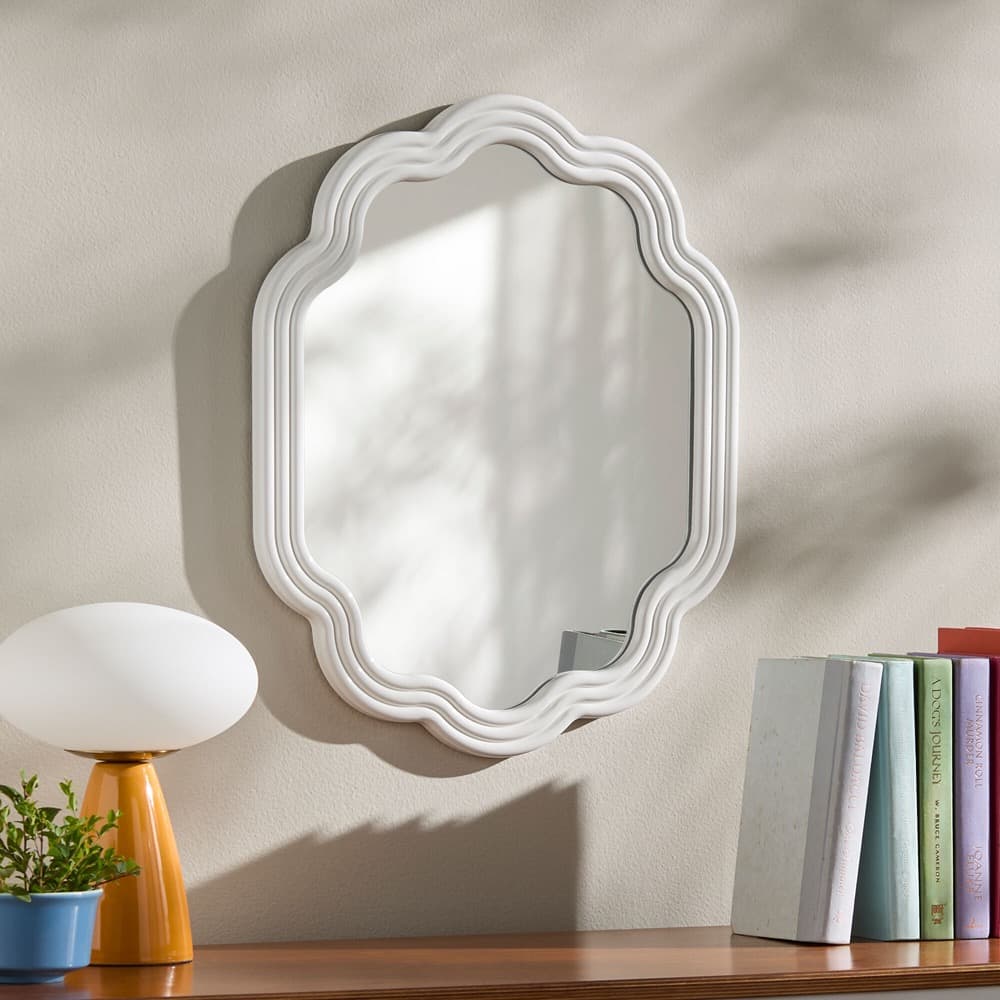 White Aysun Accent Mirror by Livabliss - Image 2