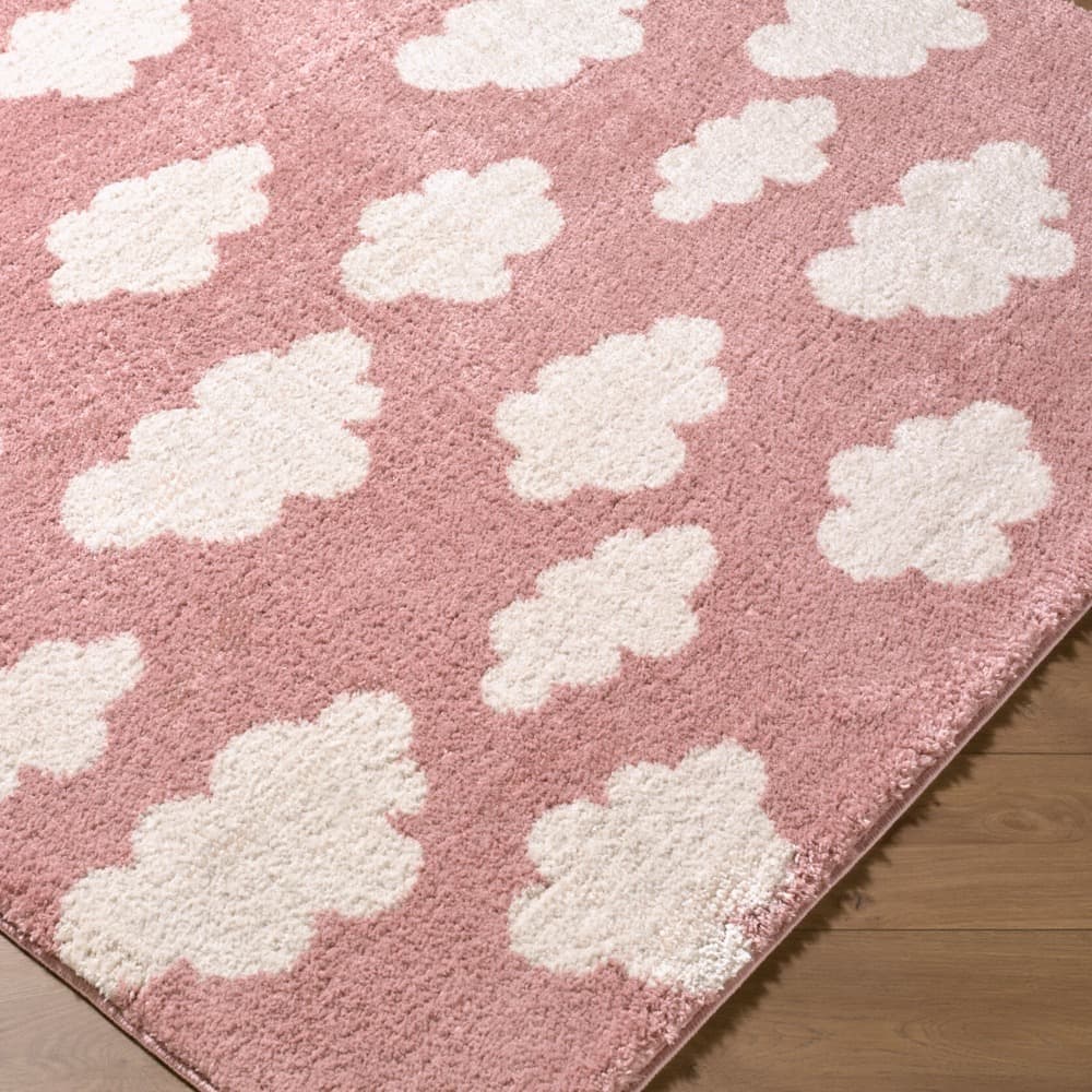 Fossay Rose and Ivory Shag Machine Woven Rug by Livabliss - Image 5
