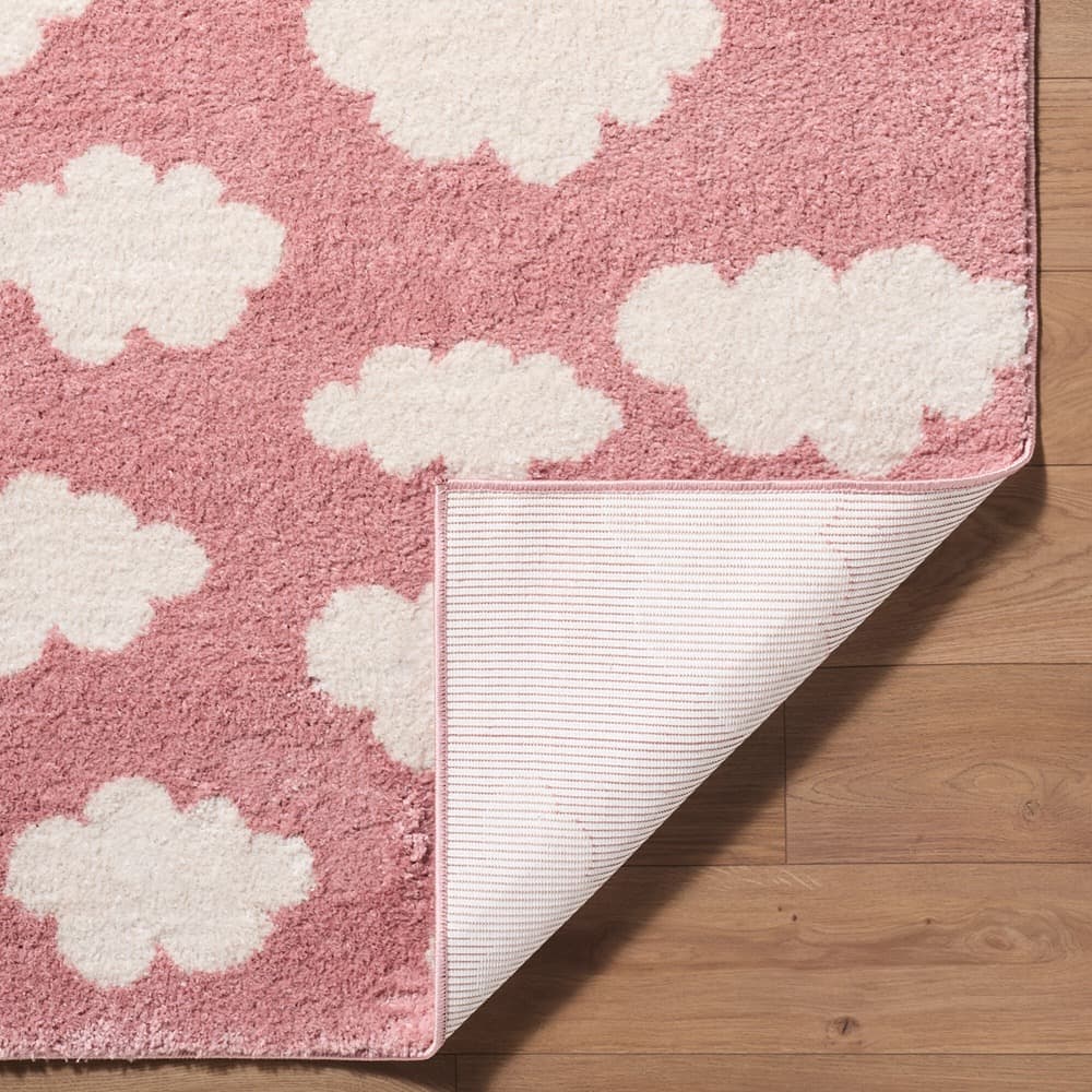 Fossay Rose and Ivory Shag Machine Woven Rug by Livabliss - Image 4