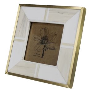 Marble 4x4 Frame with Resin and Brass by HomArt