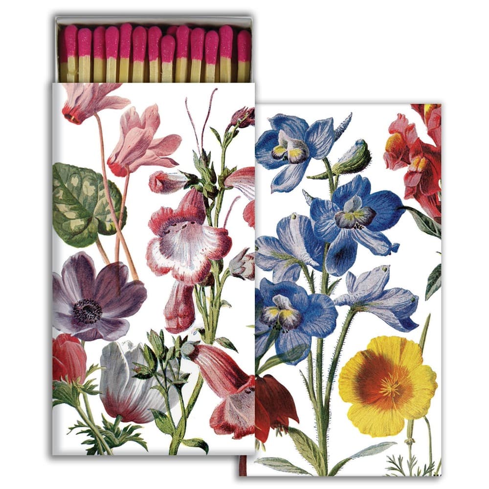 Bright Floral Matches Set of 6 Boxes by HomArt