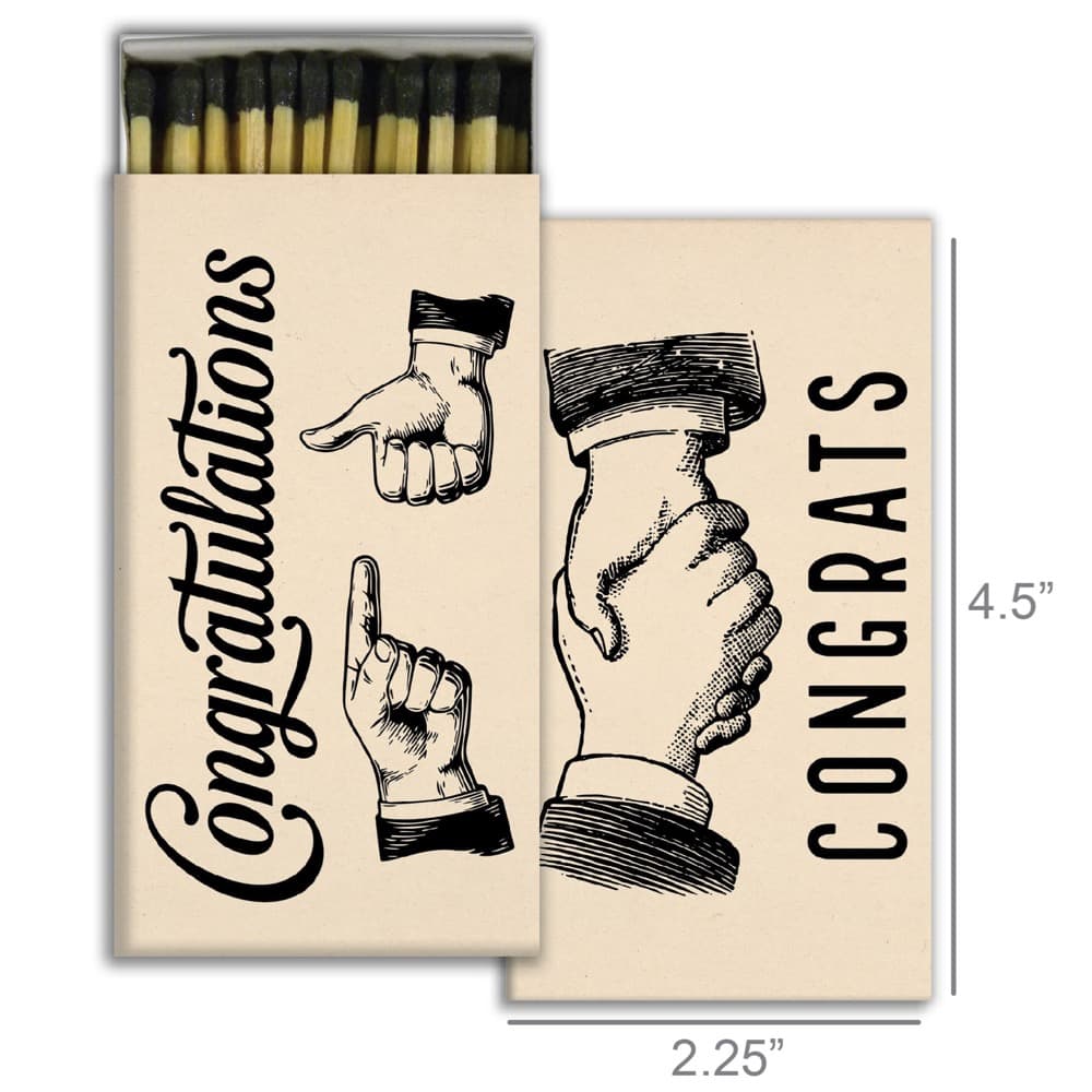 Congrats Matches Set of 6 Boxes by HomArt - Image 2