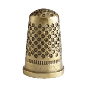 Aged Brass Thimble Token by Cyan Design