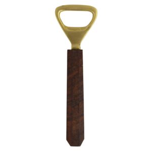 Argo Brass and Wood Bottle Opener by HomArt