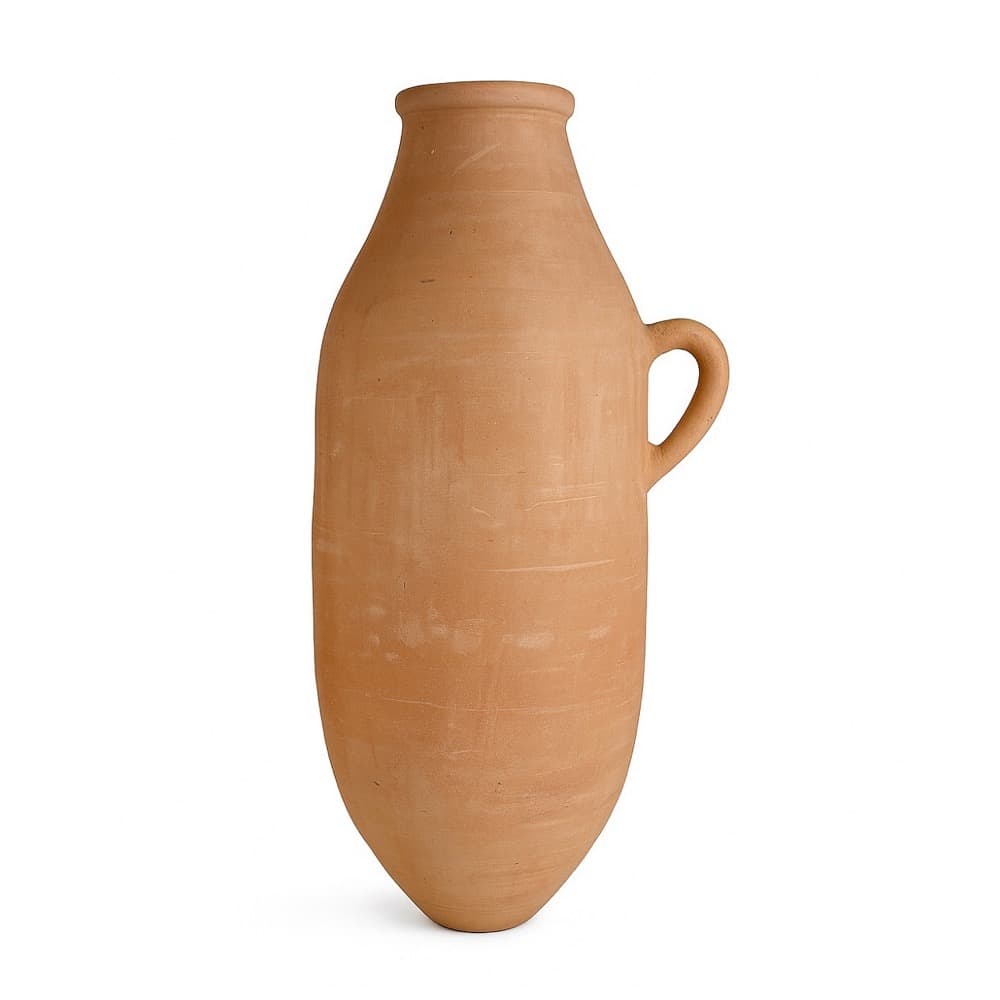 Tan Terracotta Vases with Stands in 2 Sizes by BIDKhome - Image 7