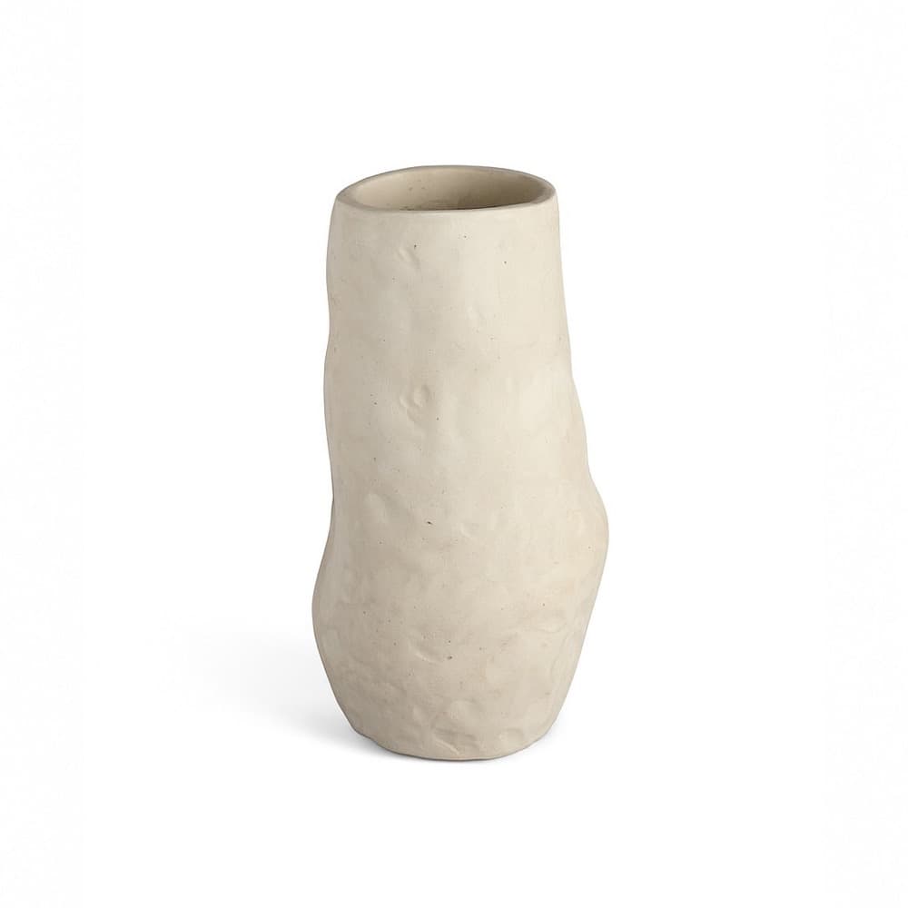 Off-White Paper Mache Vase in 2 Sizes by BIDKhome - Image 5