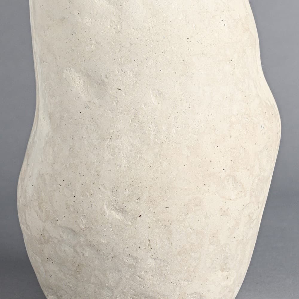 Off-White Paper Mache Vase in 2 Sizes by BIDKhome - Image 8