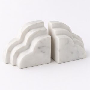 White Marble Bookend by BIDKhome