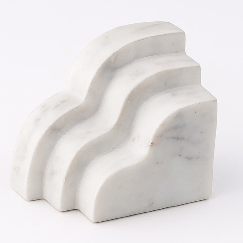 White Marble Bookend by BIDKhome - Image 3