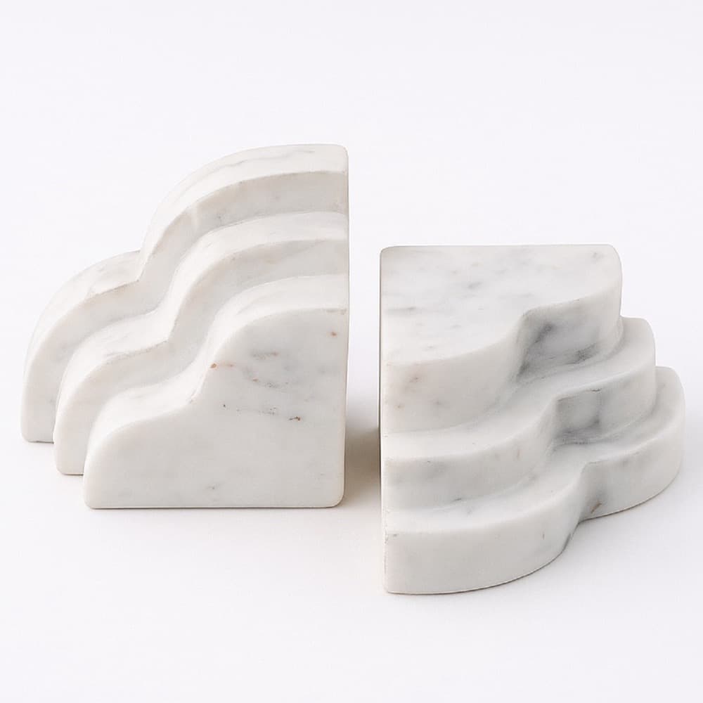 White Marble Bookend by BIDKhome - Image 4