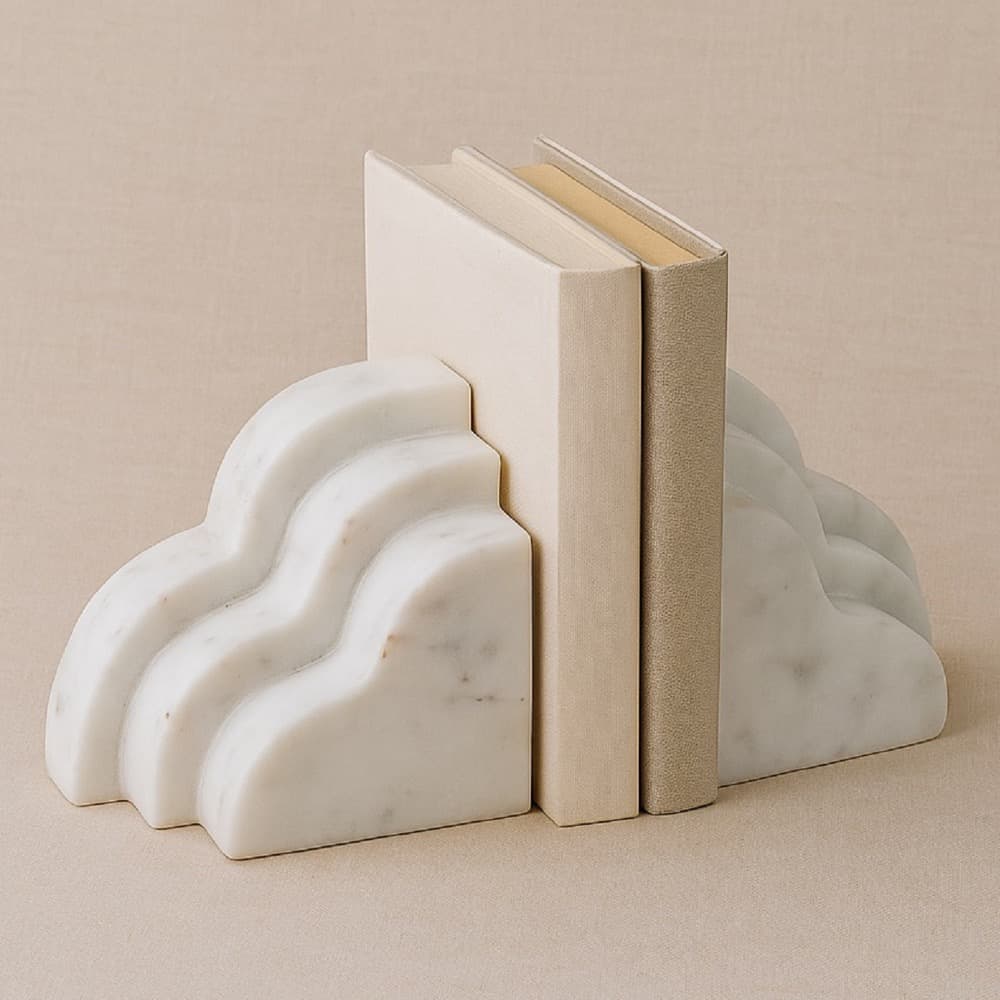 White Marble Bookend by BIDKhome - Image 5