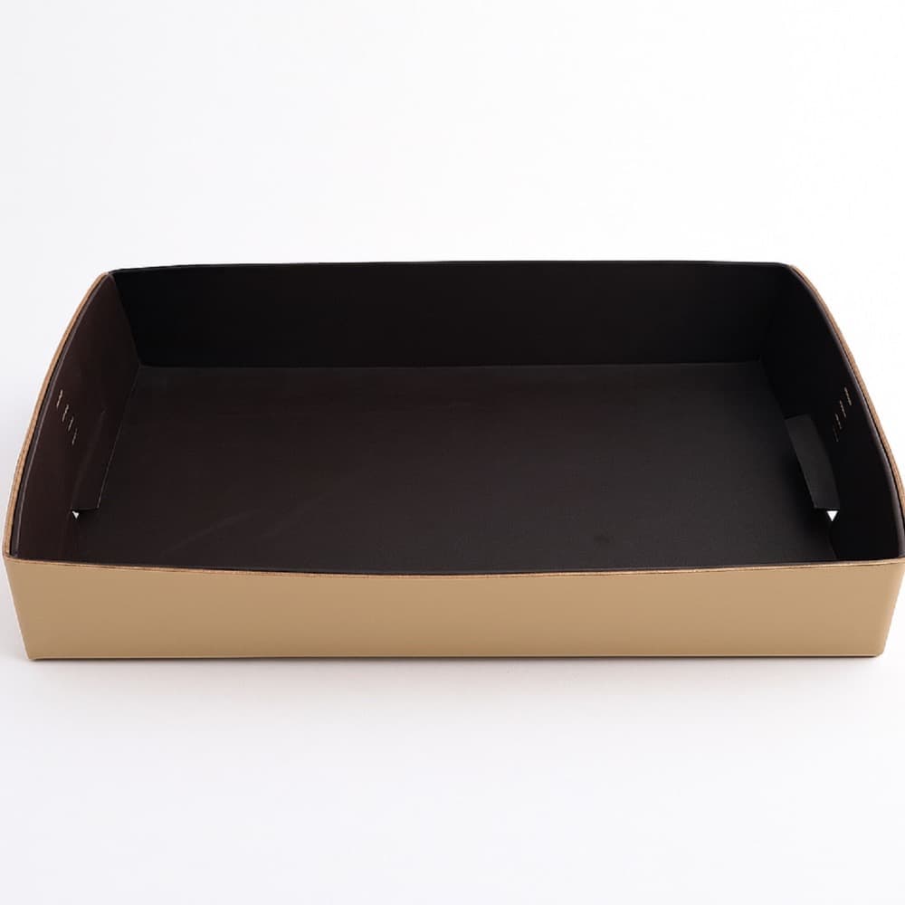 Napa Leather Brown Tray by BIDKhome