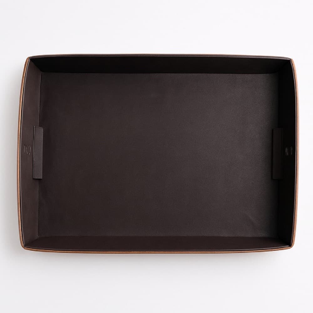 Napa Leather Brown Tray by BIDKhome - Image 3