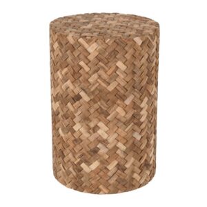 Natural Weave Round Side Table by BIDKhome