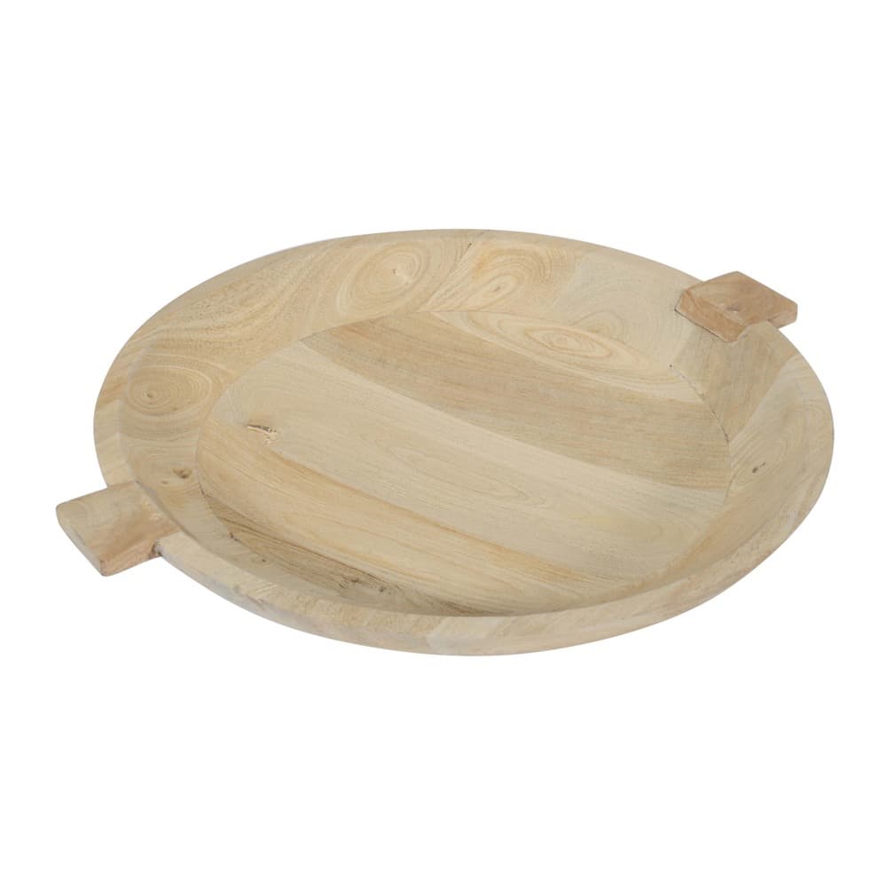 Sandblasted Oak Wooden Bowls Set of 2 by BIDKhome - Image 9
