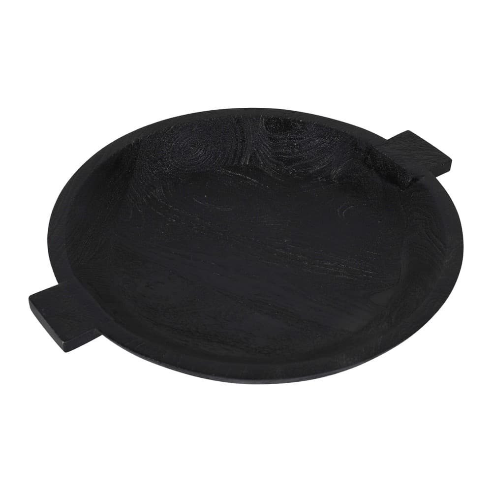 Sandblasted Black Wooden Bowls Set of 2 by BIDKhome - Image 10