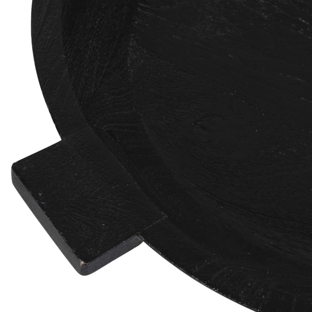 Sandblasted Black Wooden Bowls Set of 2 by BIDKhome - Image 11